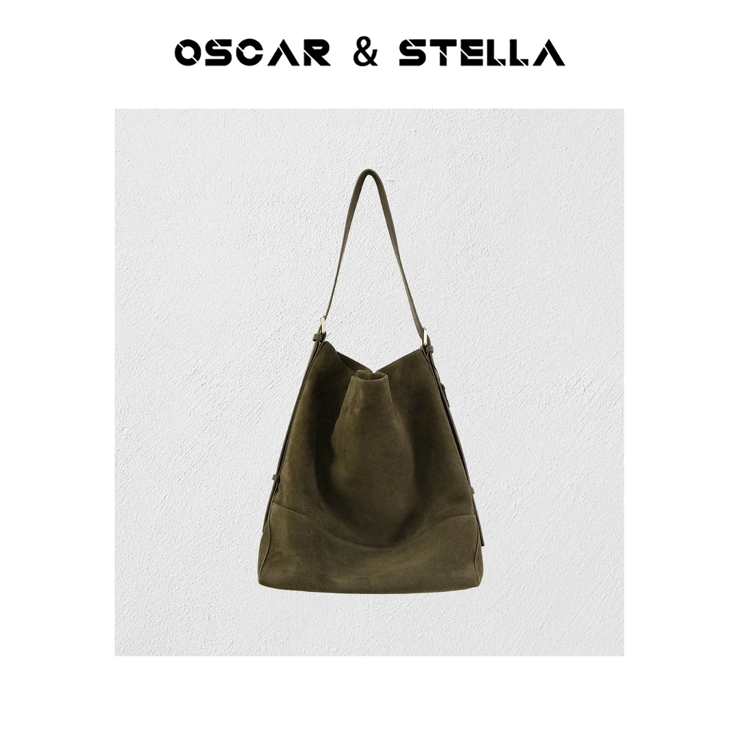 OSCAR&STELLA休闲纯色潮流经典百搭女士牛皮时尚单肩包387-8773-1