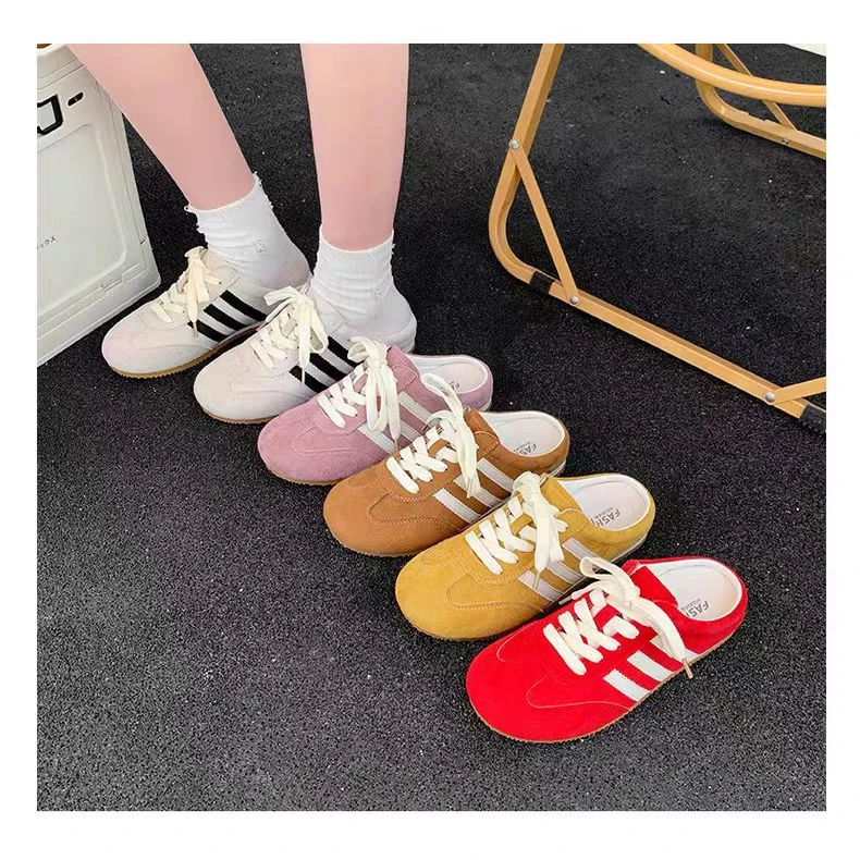 68039复古休闲德训鞋包头拖鞋