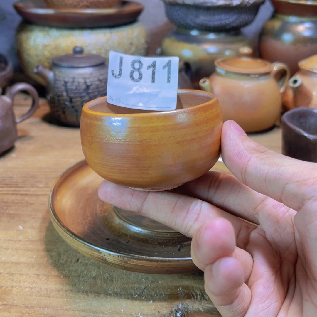 纯手工制作工艺（柴烧）裸烧纯手工制作柴烧杯811