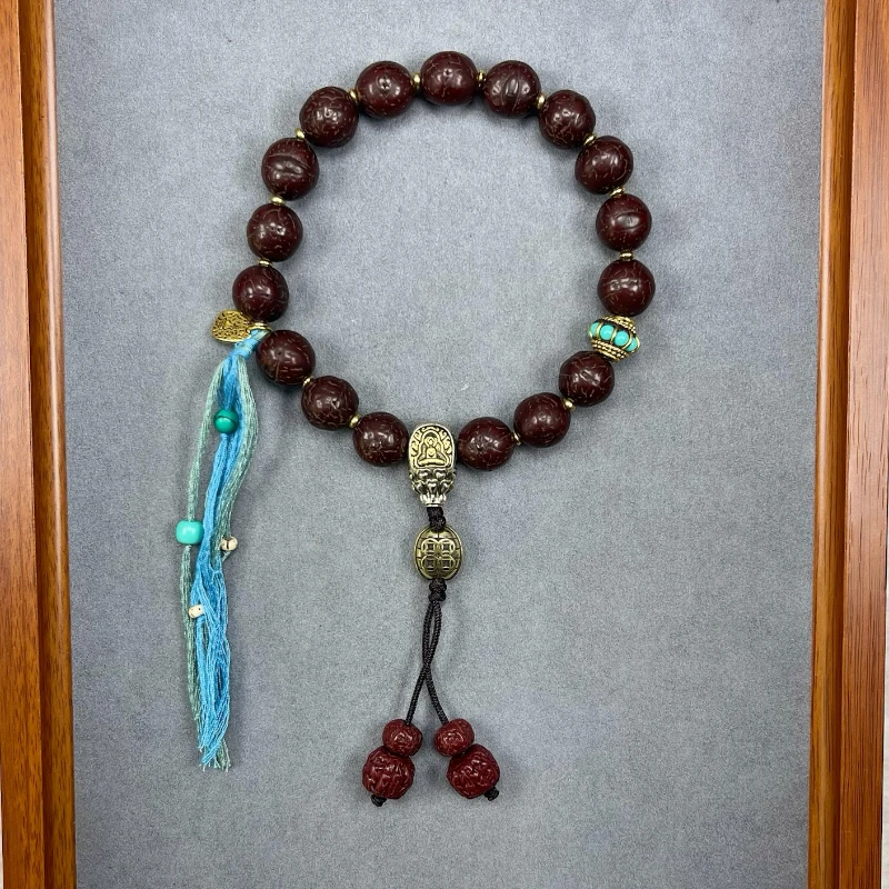 藏式凤眼菩提手持文玩老串14mm