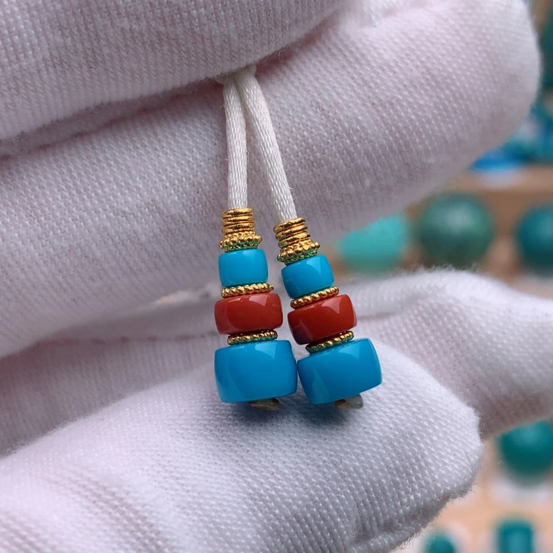 18K金镶嵌绿松石珠宝奇石