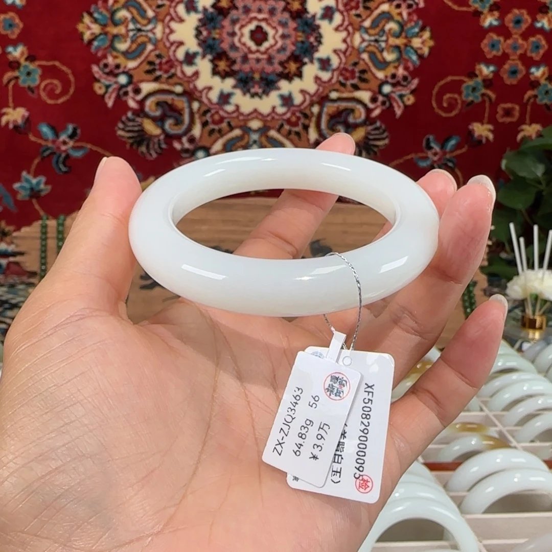 未镶嵌手镯和田玉天然和田玉手镯56