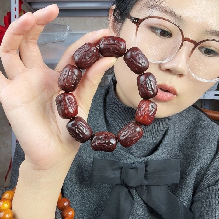 檀香紫檀（小叶紫檀）小叶紫檀大枣珠