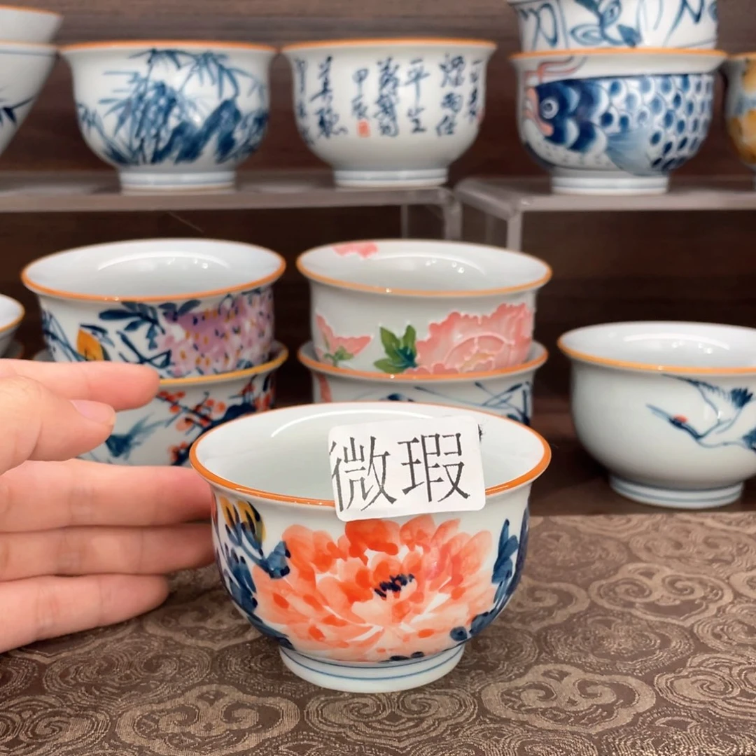 釉下彩纯手绘微瑕