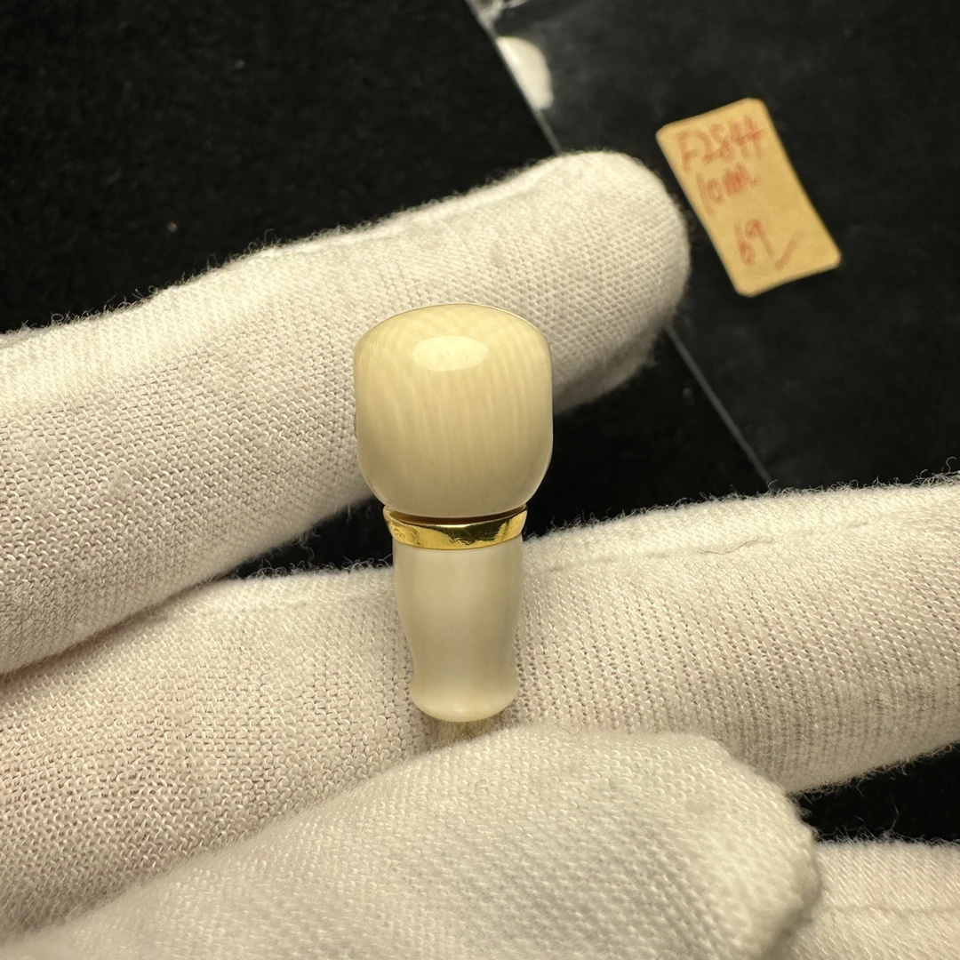 F2844猛犸象牙藏式桶珠分体三通10*冰料果冻料 水印特价