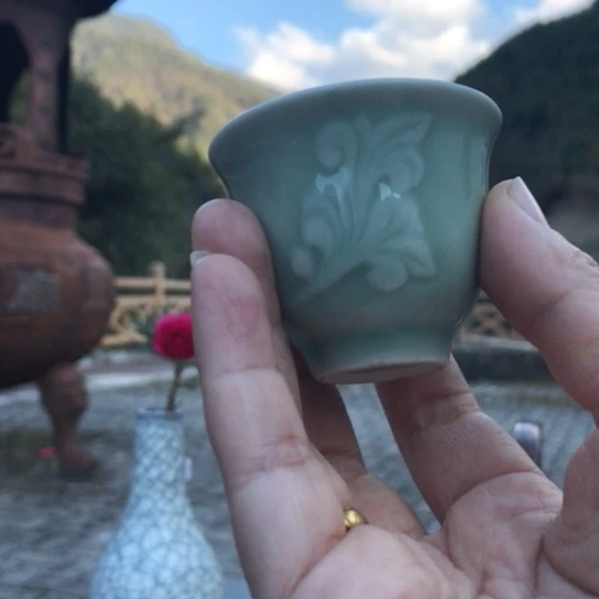 摆件陶龙泉青瓷茶具礼盒888