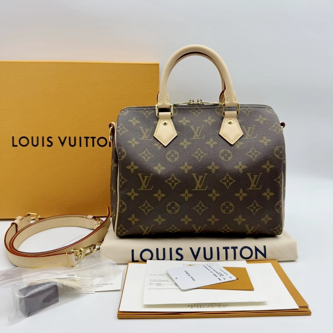全新未使用 LouisVuitton/路易威登 speedy枕头25肩带 经典赫本包