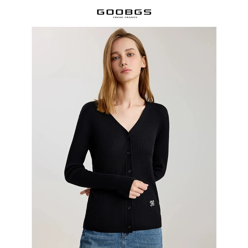 【谷邦L+】谷邦GOOBGS V领修身毛针织衫 G3374787