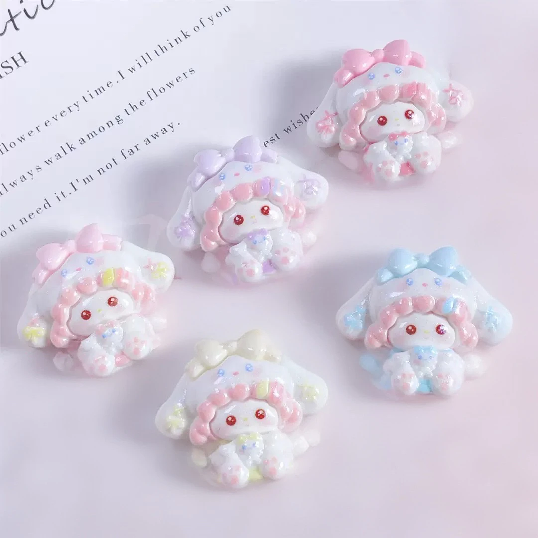 可爱卡通玉桂狗头套女孩树脂配件