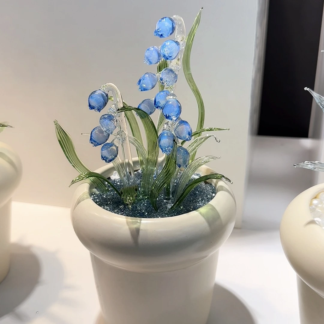 琉璃手工艺品淄博非遗手做琉璃花016