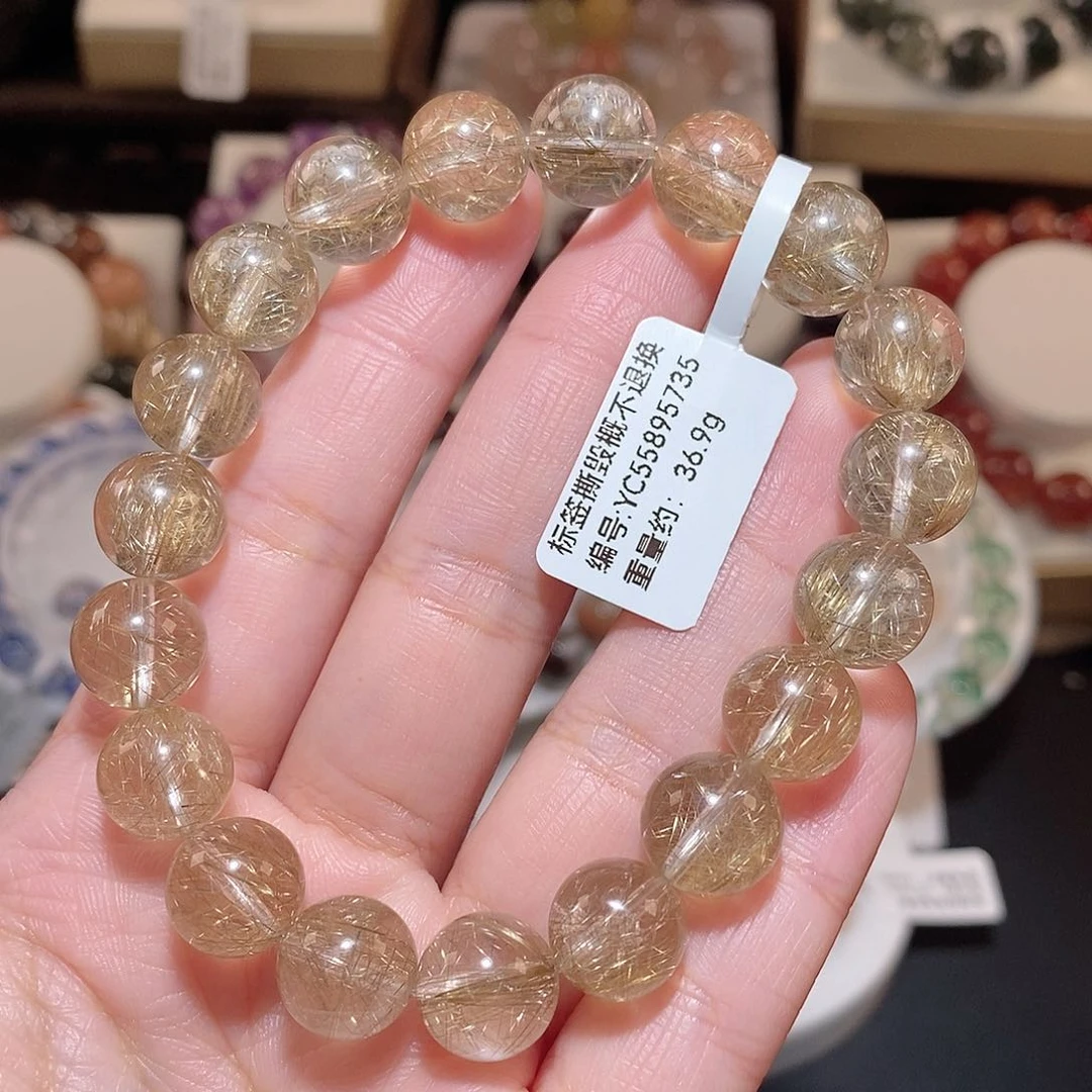 水晶手串未镶嵌菜*儿F银发晶11.3