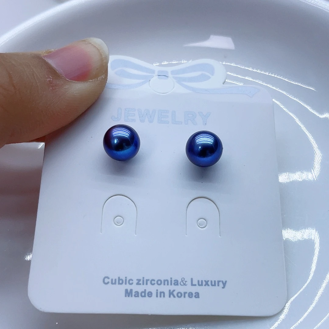 银S925镶嵌耳饰海水珍珠