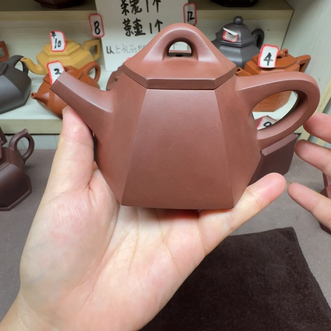茶壶紫泥半手霸王石瓢180cc封釉