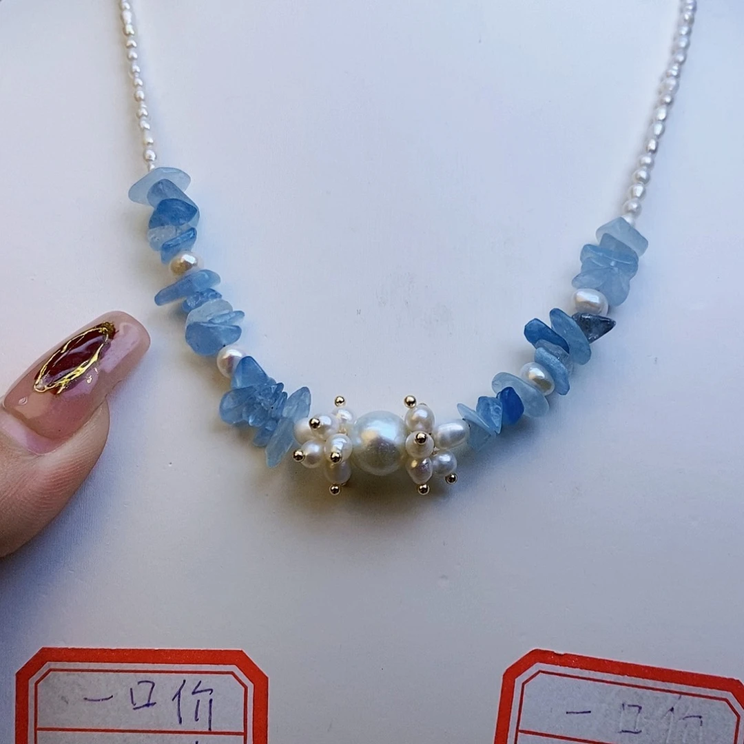 淡水珍珠颈饰银S925镶嵌