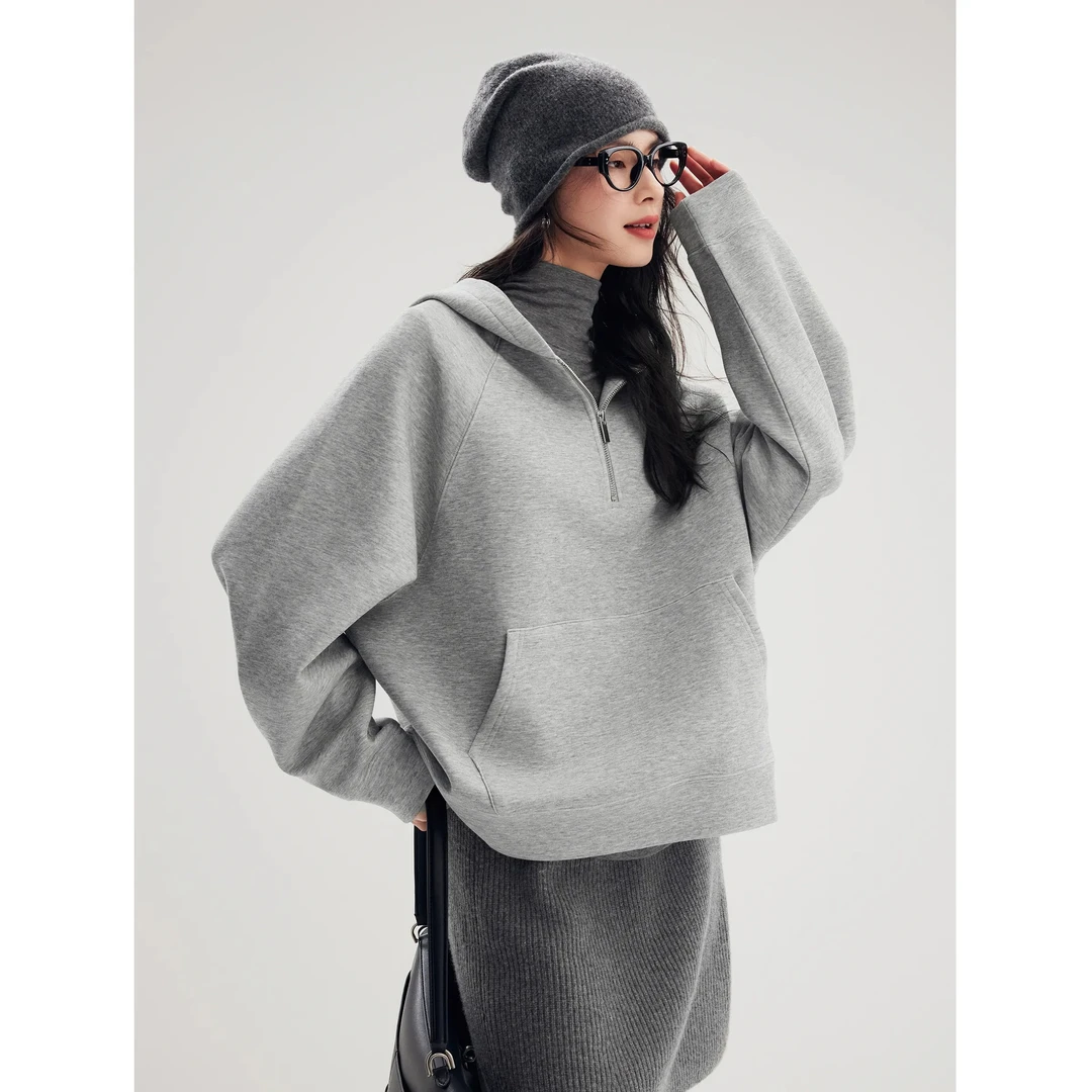 【初棉】DRDB告白气球零压五明治空气层连帽拉链卫衣长袖342608010