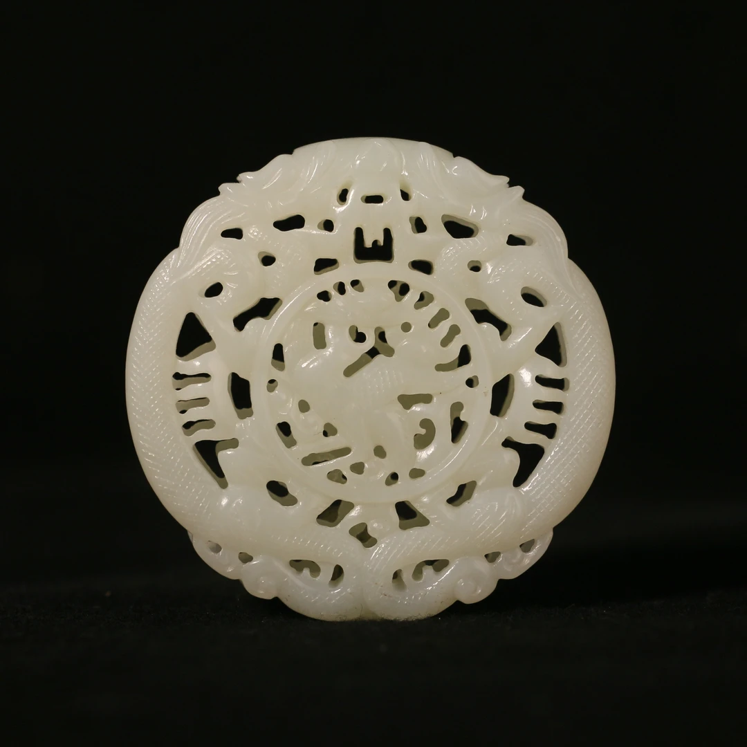 23B10  清  和田玉玉带扣