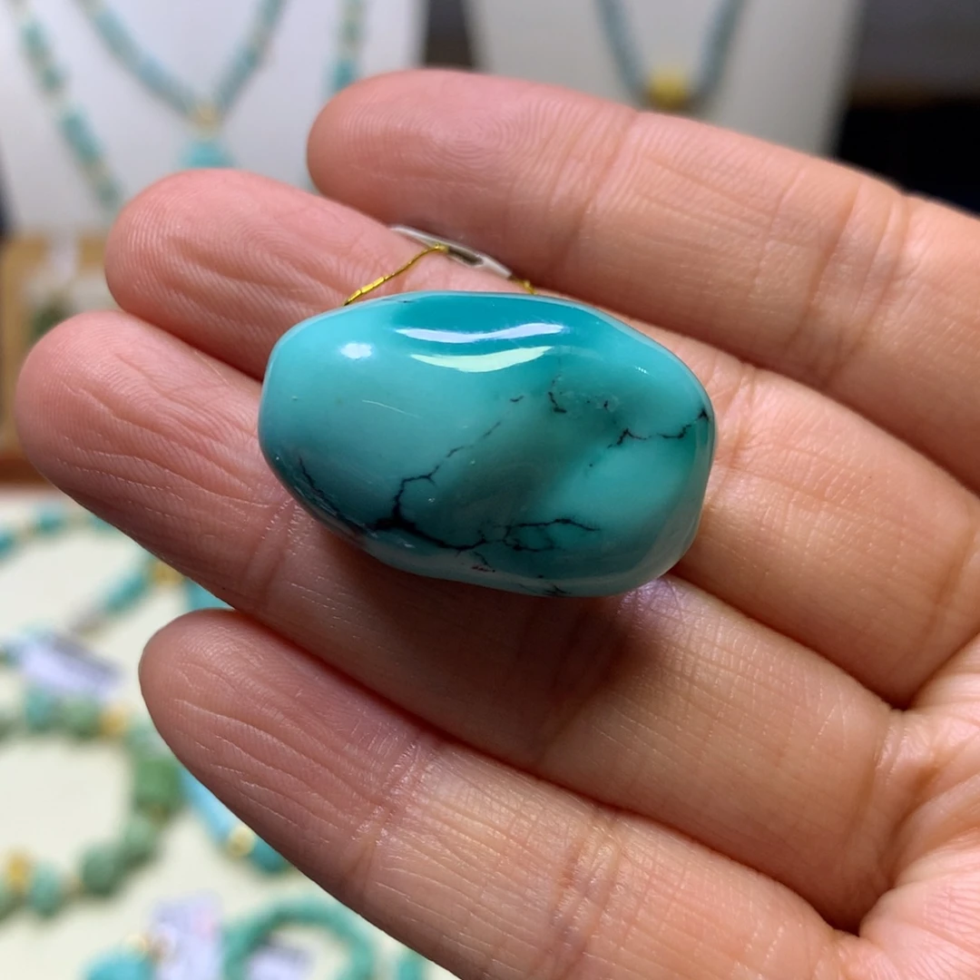 绿松石未镶嵌吊坠