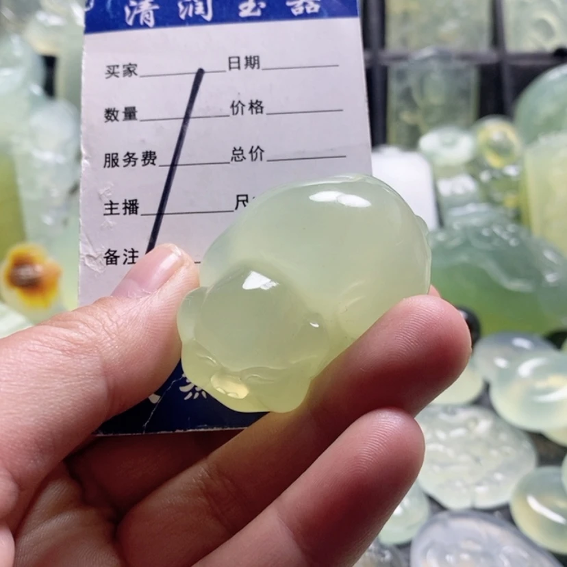 【闪购商品】合金蛇纹石玉手把件