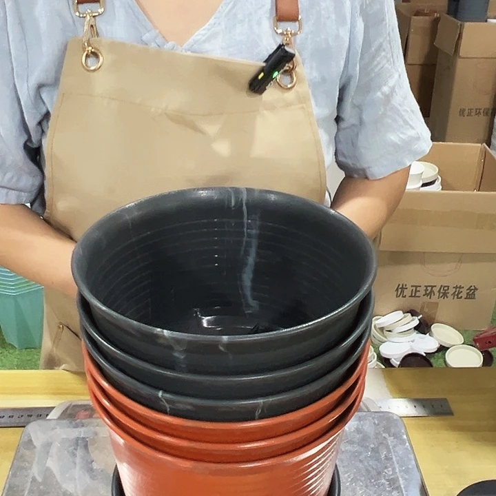 矮陶24口18高12混色带托6只