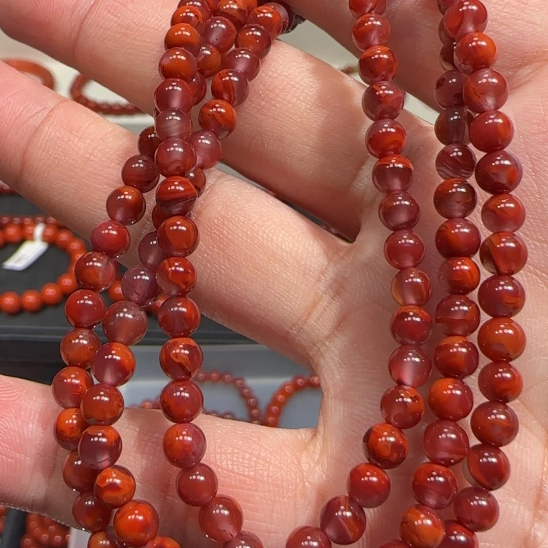 南红玛瑙未镶嵌手链卡4➕