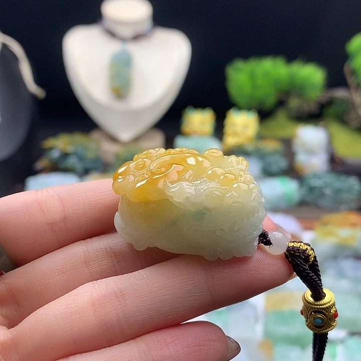 翡翠未镶嵌颈饰貔貅16