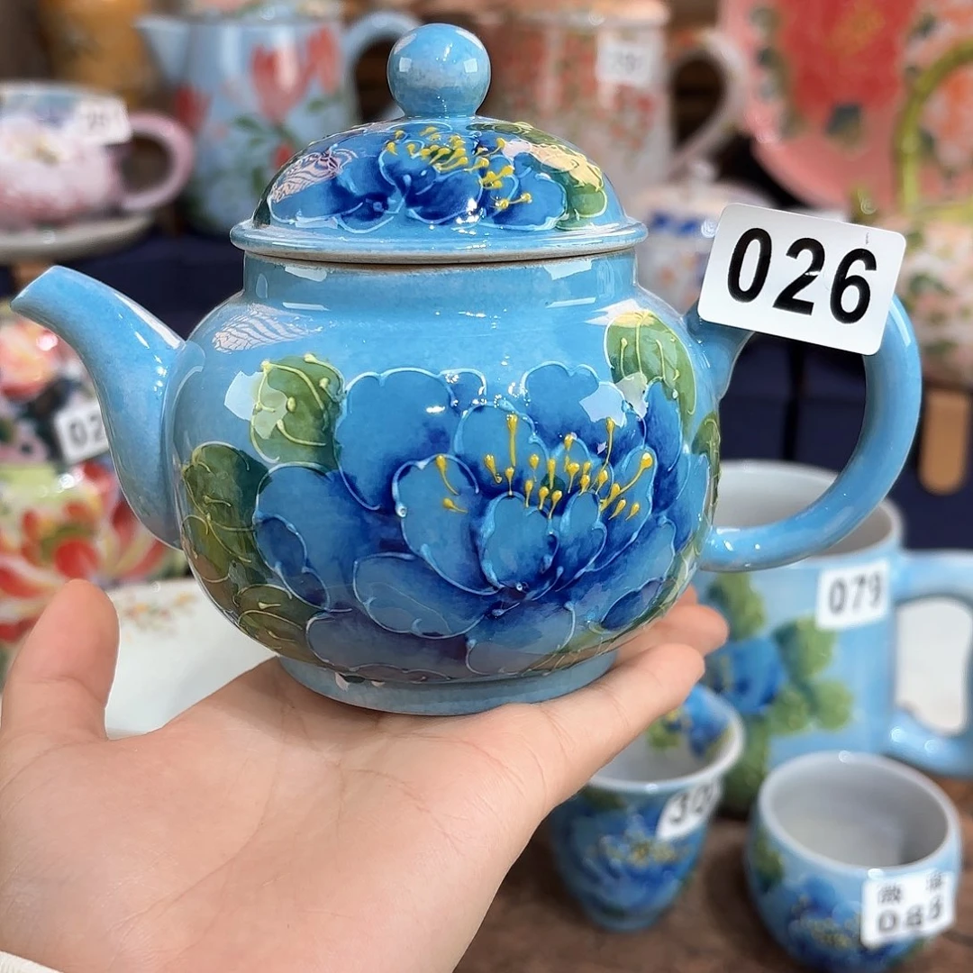 景德镇手绘高温釉下彩陶瓷茶具