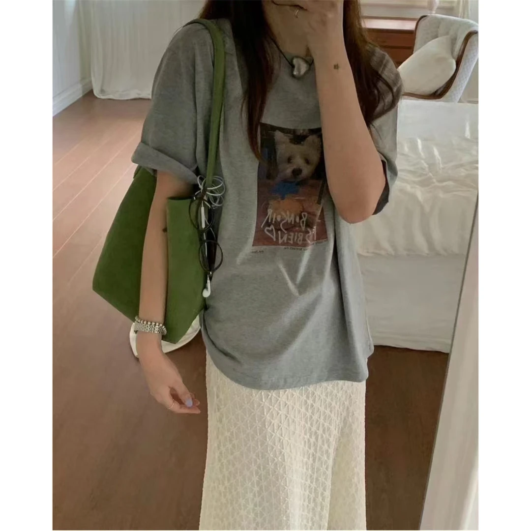 新清-福利品短袖T—韩国东大门显瘦女装现货短袖t夏季宽松印花韩版