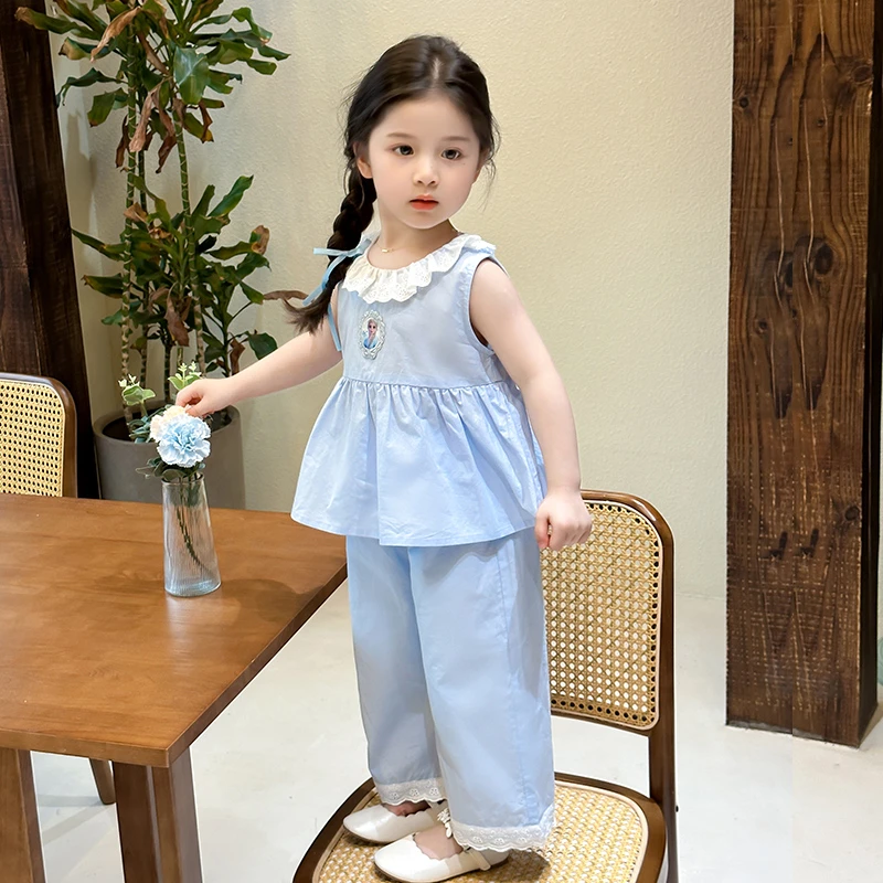 女童夏季爱莎套装2025新款洋气时髦独特漂亮超好看儿童女宝宝夏装