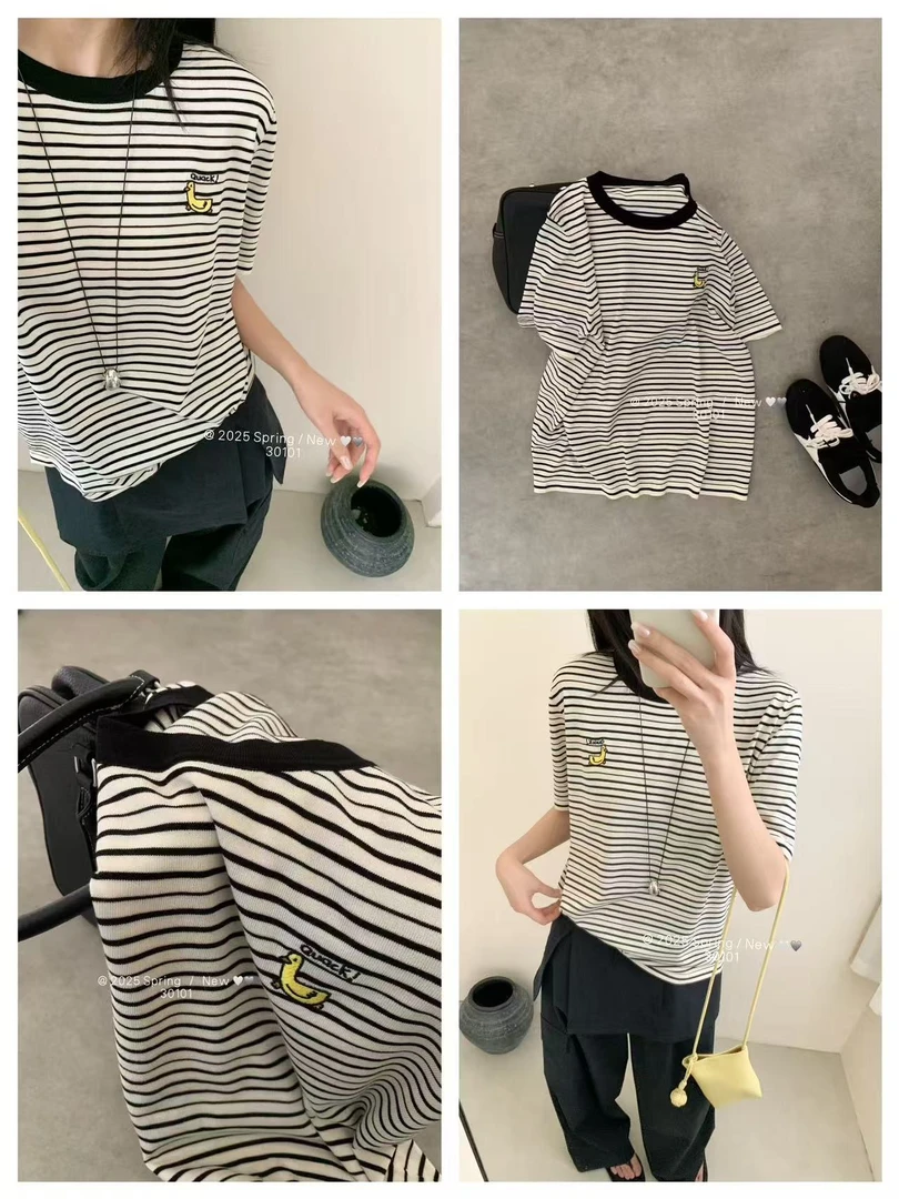 【小梦女装】F7女士时尚毛衣上衣百搭休闲宽松集合款