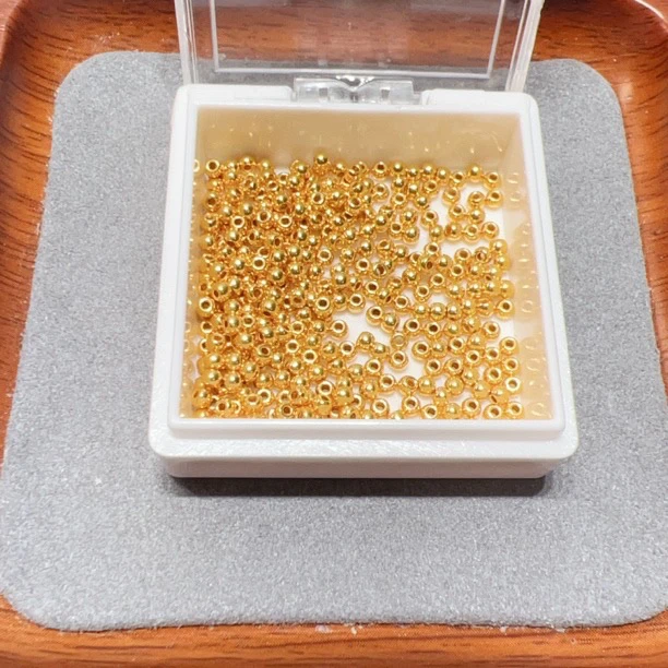 足金999素金5D硬金2MM亮面光珠（此订单发20颗）