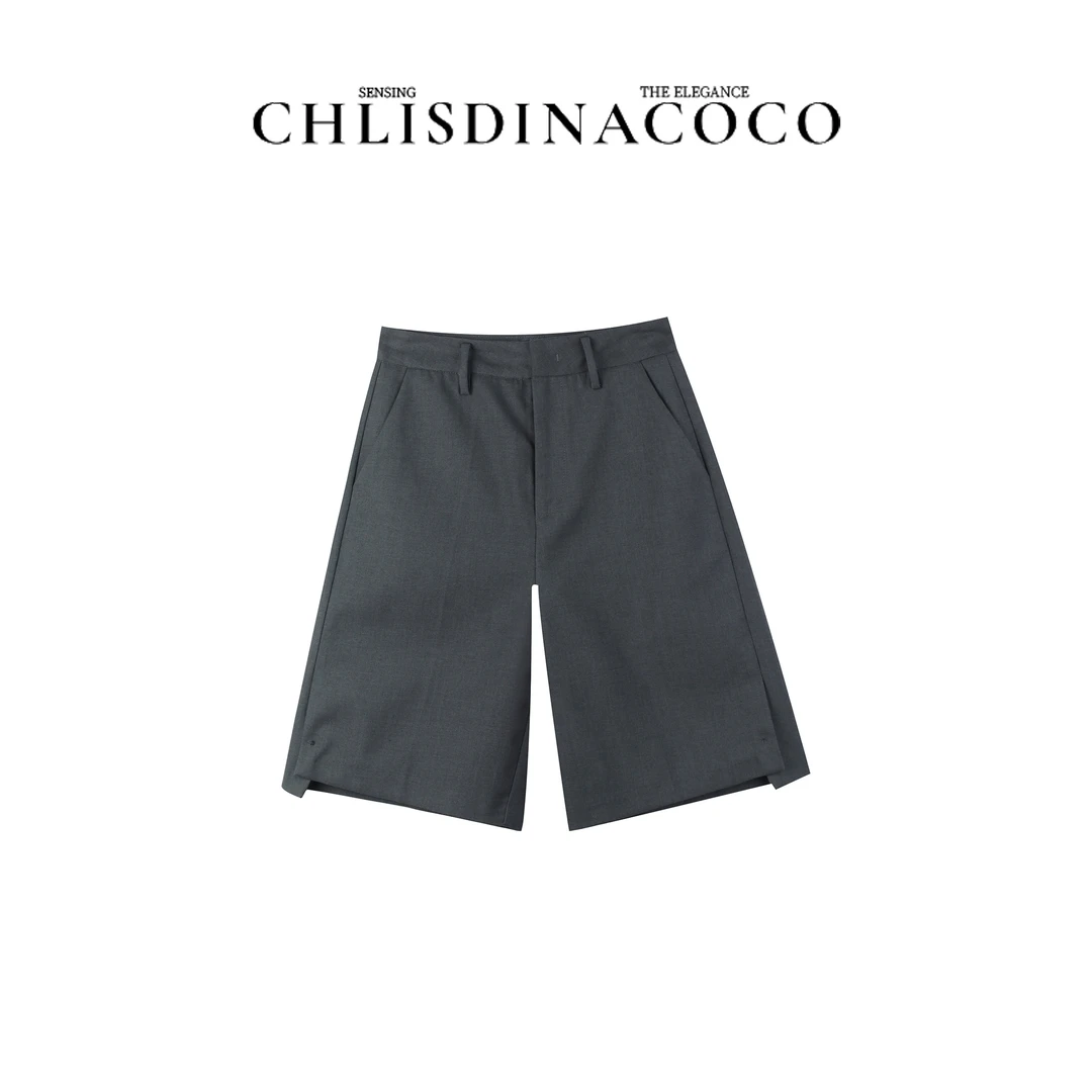 |玉质金相|春夏高定羊毛设计感休闲百搭短裤K1013