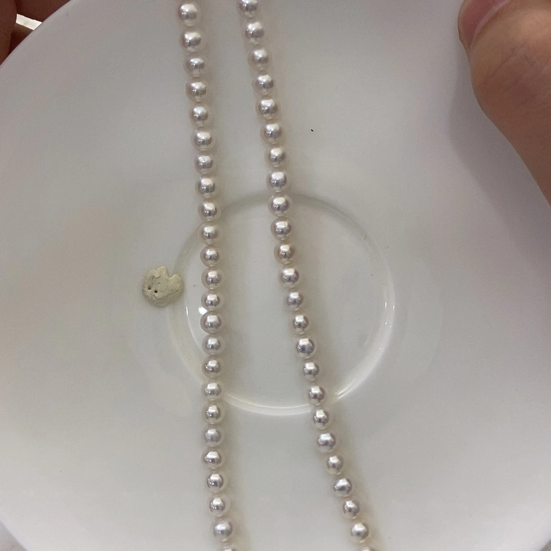 项链银S925镶嵌淡水珍珠