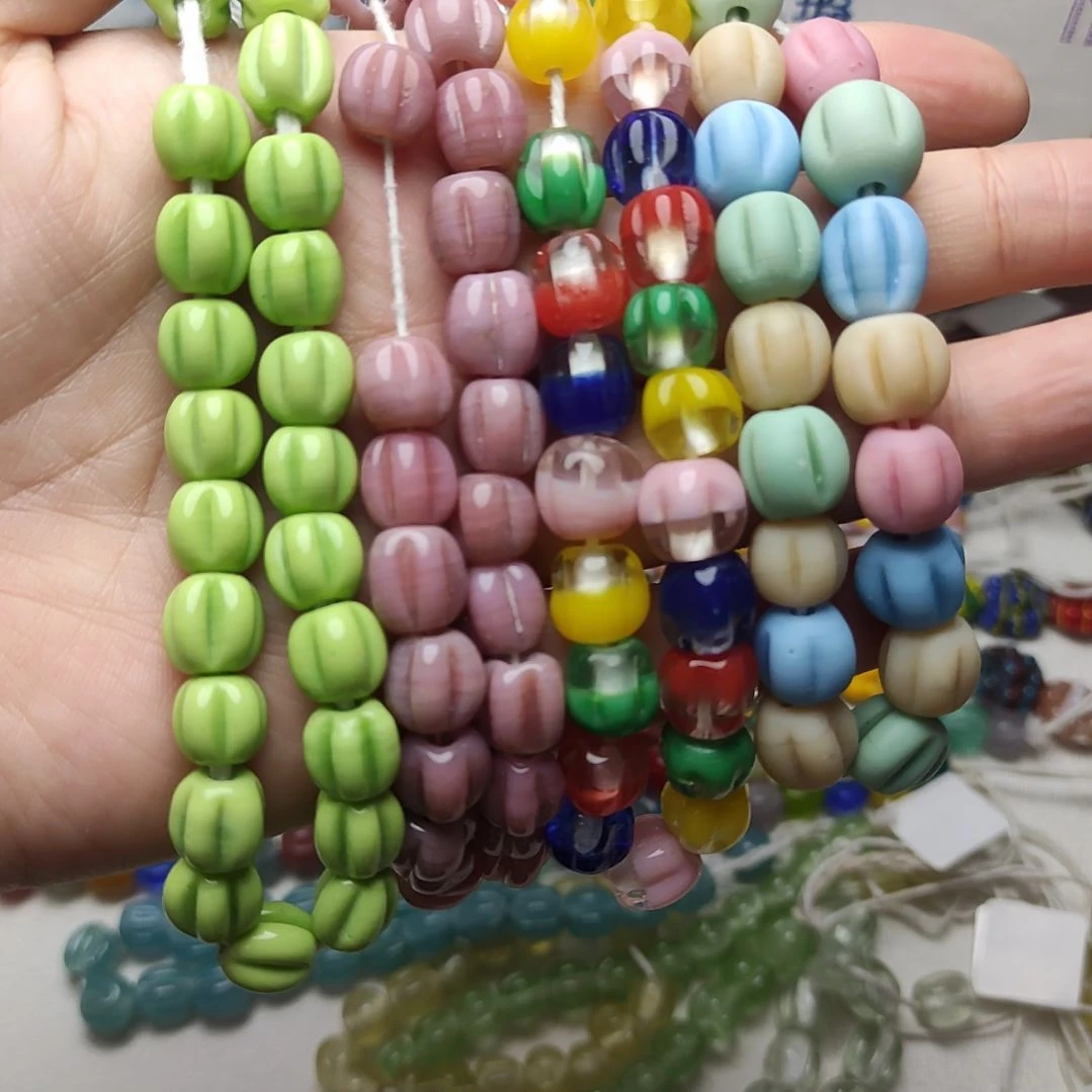 琉璃非金属西亚琉璃瓜珠半条