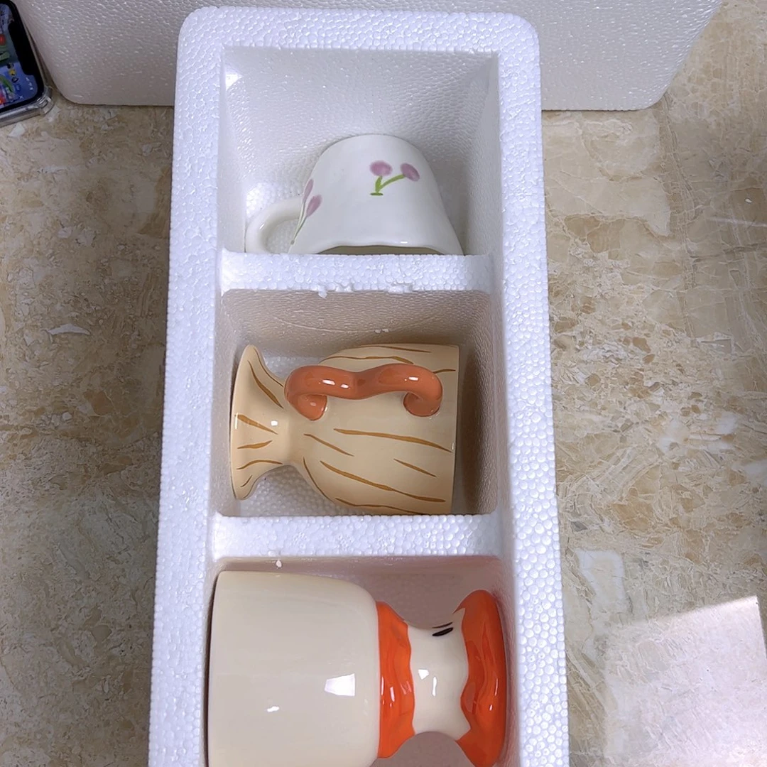 陶瓷微瑕陶瓷杯3杯