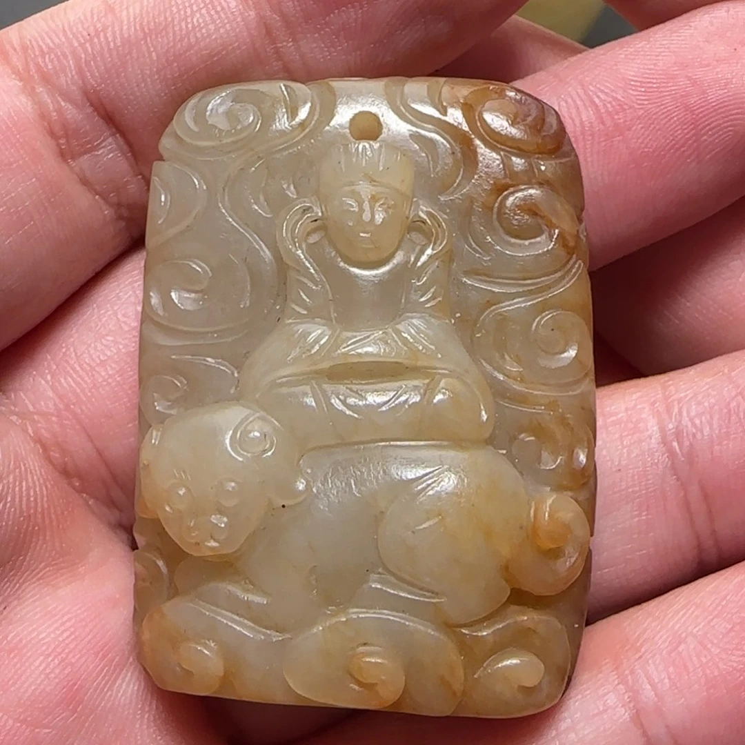 和田玉把件未镶嵌山*中