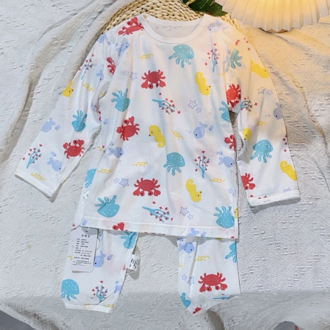 宝宝（纯棉）满印空调服套装
