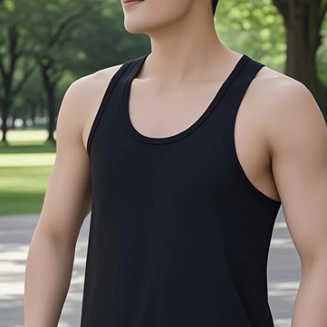 宽纱男士竹纤维背心（宽带/窄带）尺码XL-5XL 干爽透气 冰而不凉