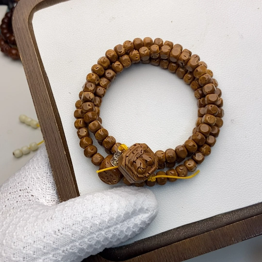 桃核吊坠六方108桃核