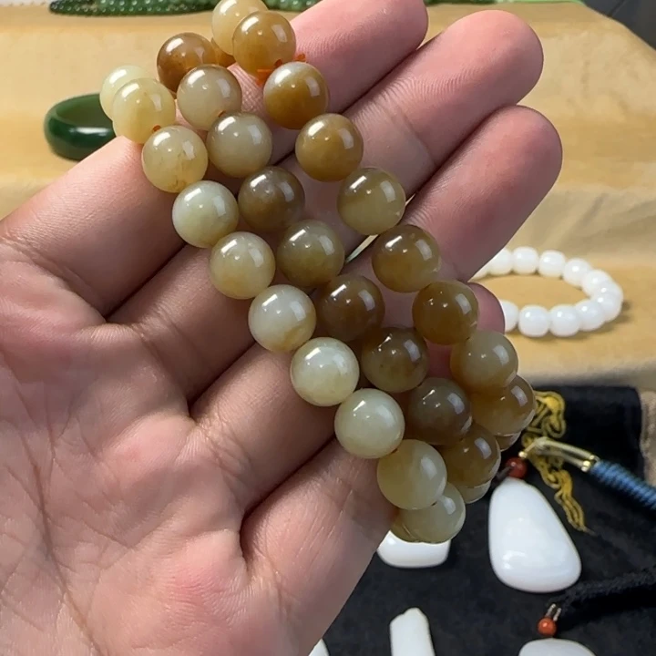 手链未镶嵌和田玉（糖玉）