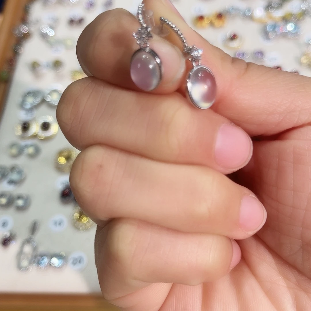 水晶戒指银S925镶嵌?*在耳坠