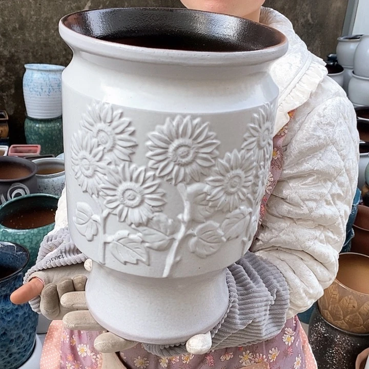 紫砂花盆正品口20高31