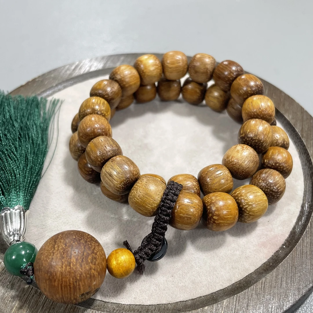 A172金星花梨木卡1.2双圈手串流苏款