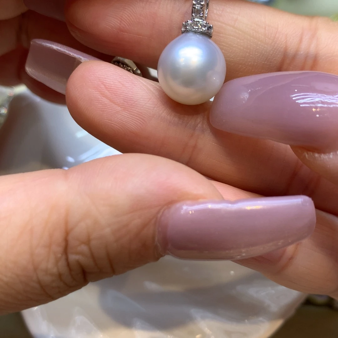 颈饰银S925镶嵌海水珍珠