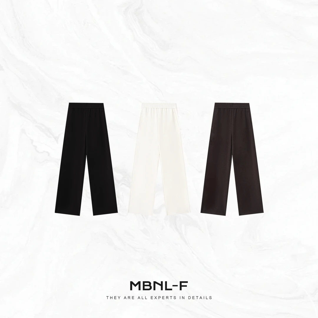 MBNL-F“立体弯刀卫裤” 桑蚕丝羊毛混纺垂感卫裤 秦磊XM-XKZ6838