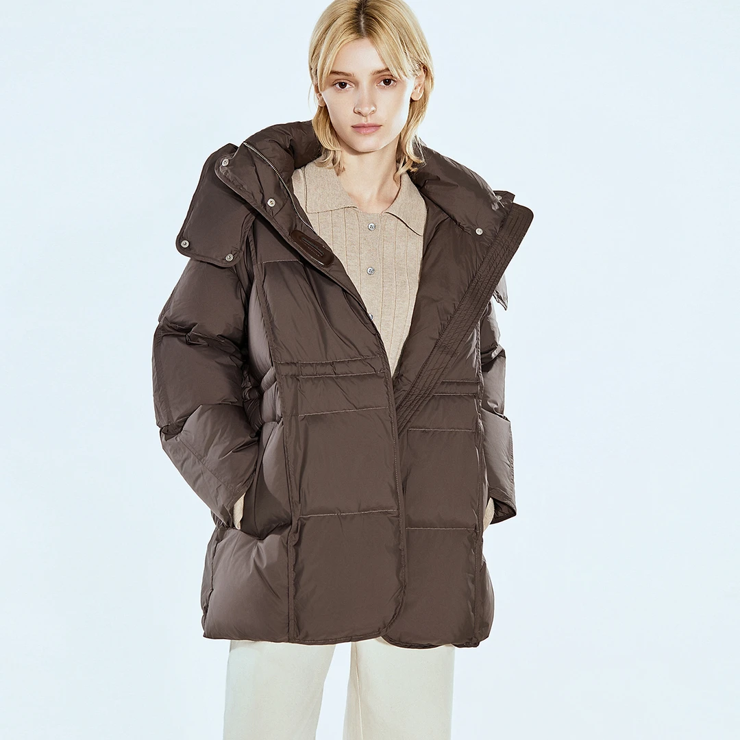 COVERINS冬季绗缝鸭绒宽松户外时尚百搭短款羽绒服CC34508490