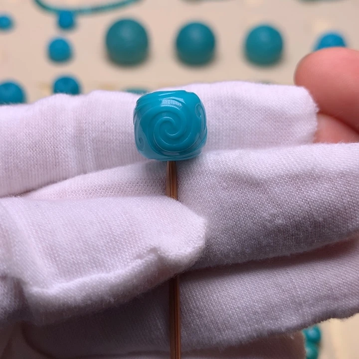 绿松石未镶嵌博古12.7