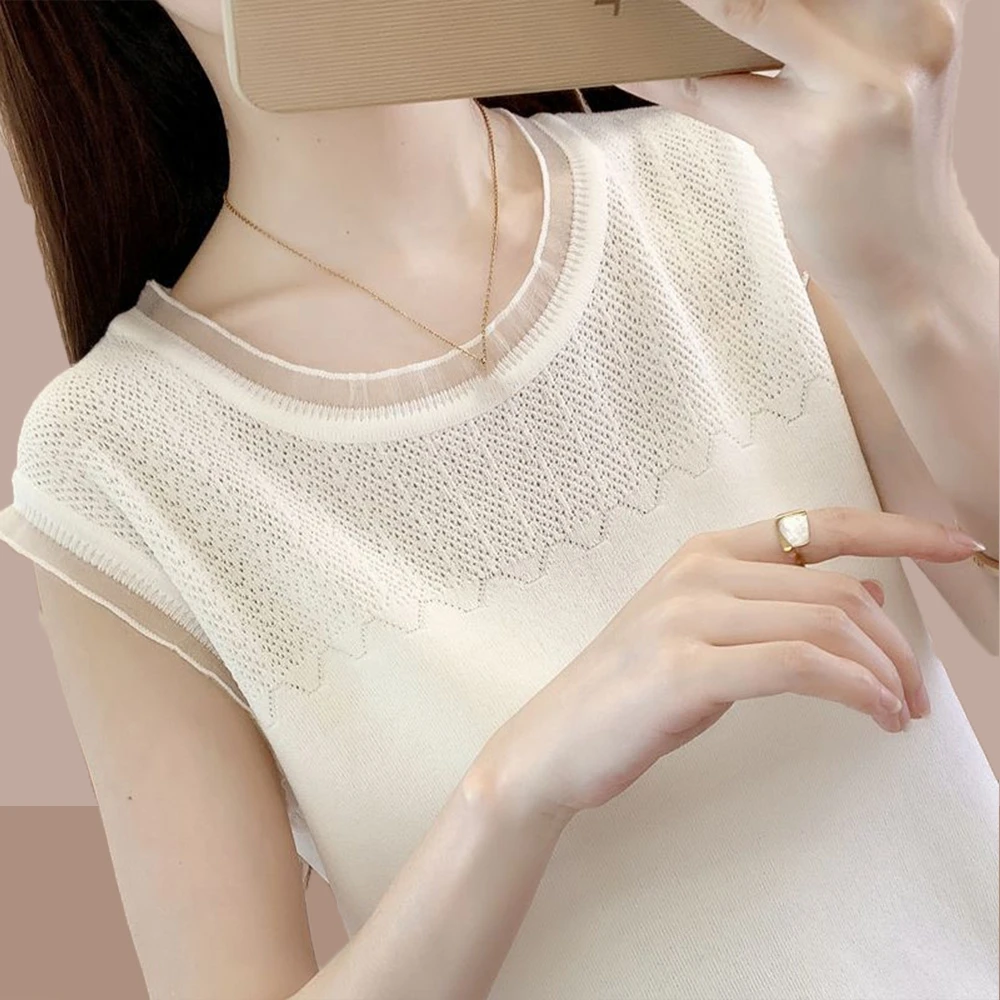 宽松遮肉显瘦背心女士2025夏季新款气质无袖上衣百搭休闲打底衫