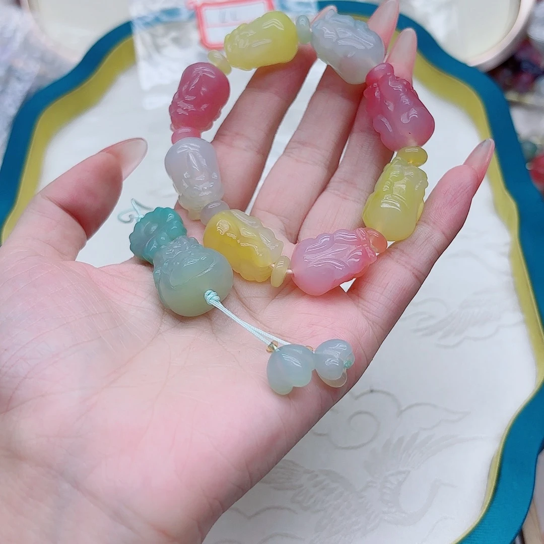 ****L玛瑙/玉髓未镶嵌手链盐源31