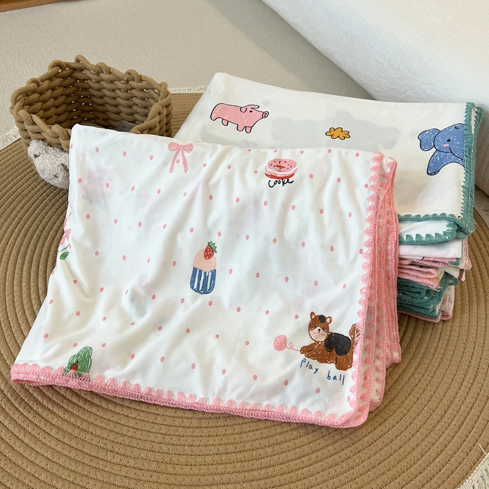 婴儿夏季冰丝盖毯新生儿柔软针织盖毯午睡毯幼儿园被子薄夏凉被