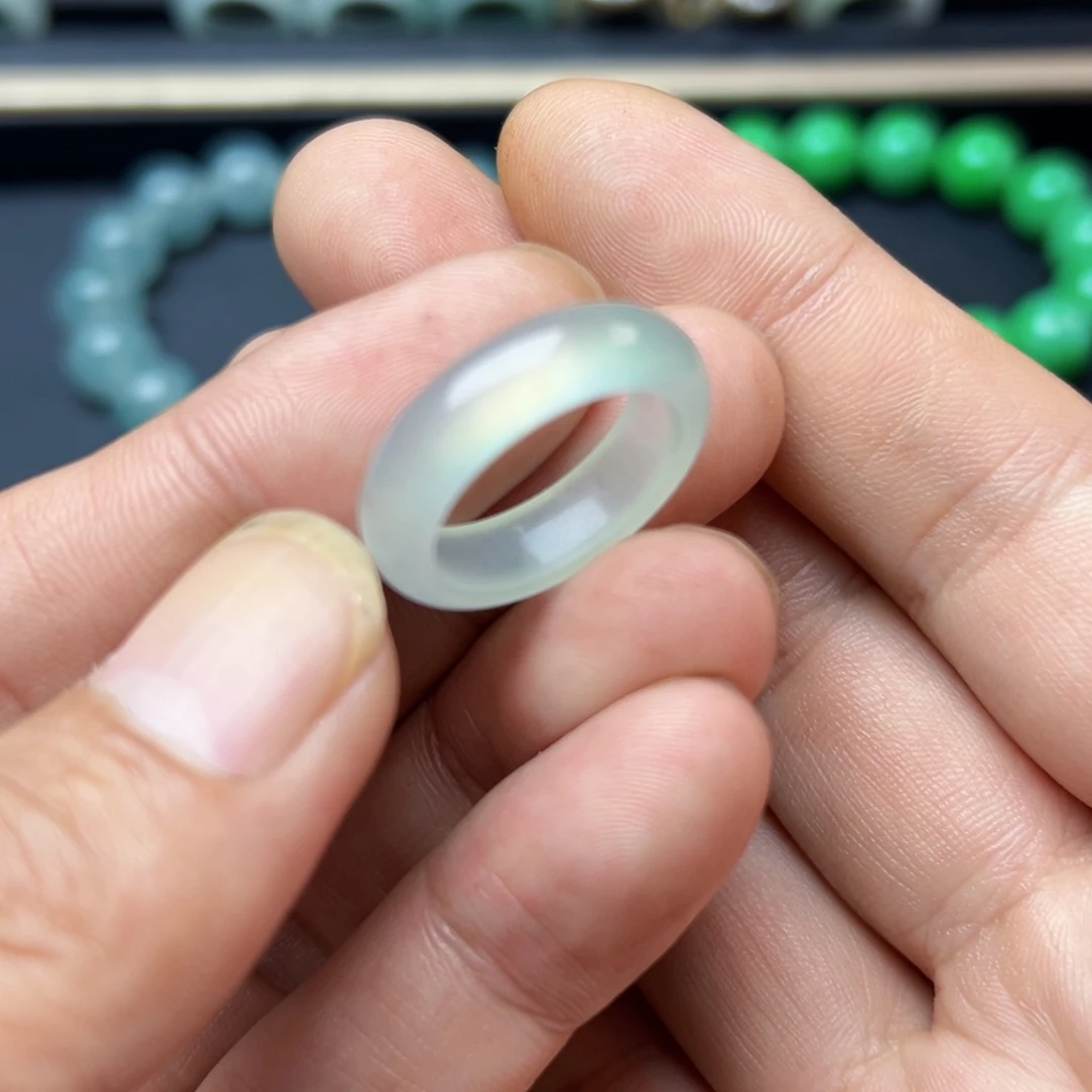 未镶嵌戒指翡翠圈口16号